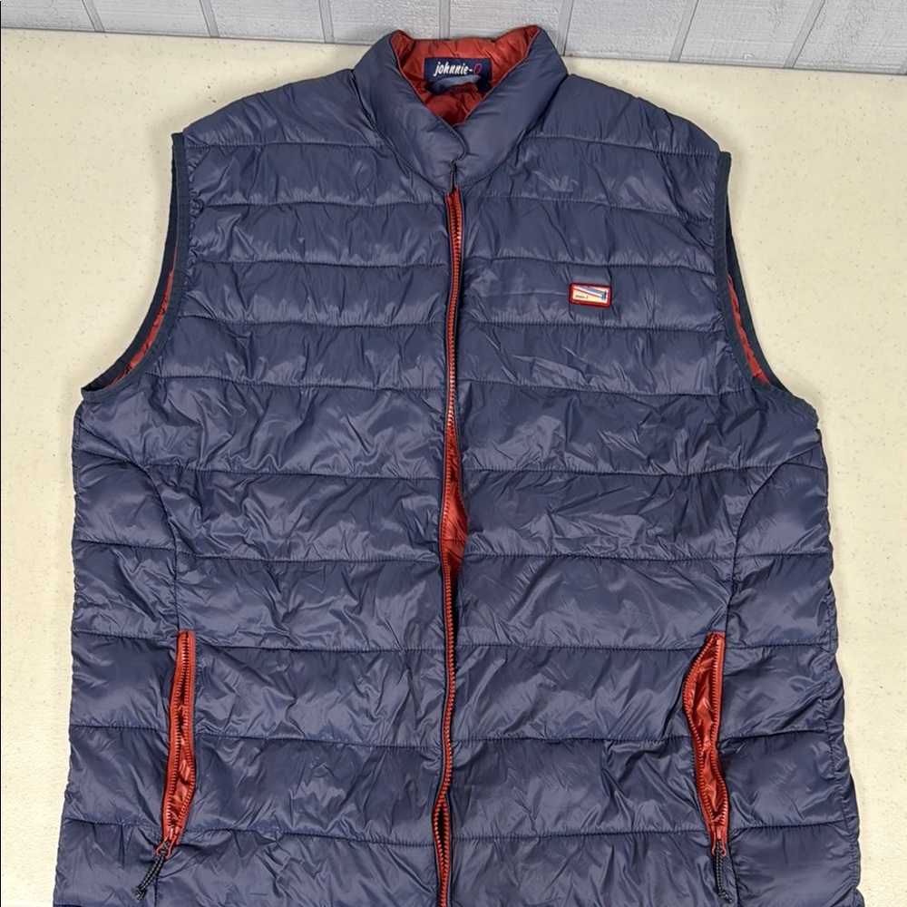 Johnnie-O Men's Navy Puffer Vest